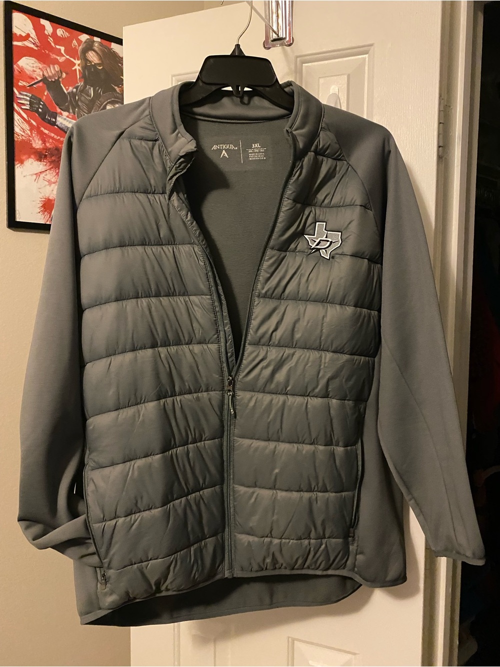 Dallas Stars Antigua Grey Altitude Medium Weight Full-Zip Jacket - NWOT - 3X